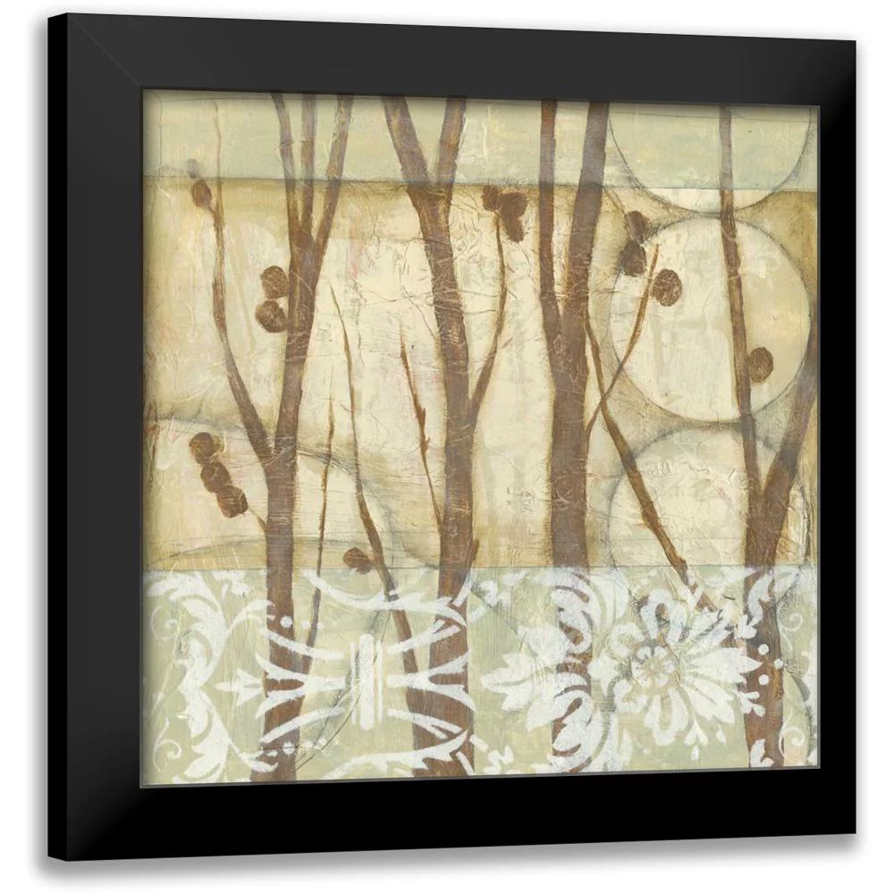 Goldberger, Jennifer 12x12 Black Modern Framed Museum Art Print Titled - Small Willow and Lace III