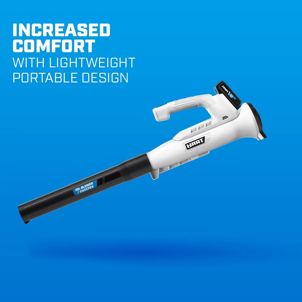 Hart 20-Volt 200 CFM Bazooka Blower Kit, (1) 20-Volt 2Ah Lithium-Ion Battery and Charger