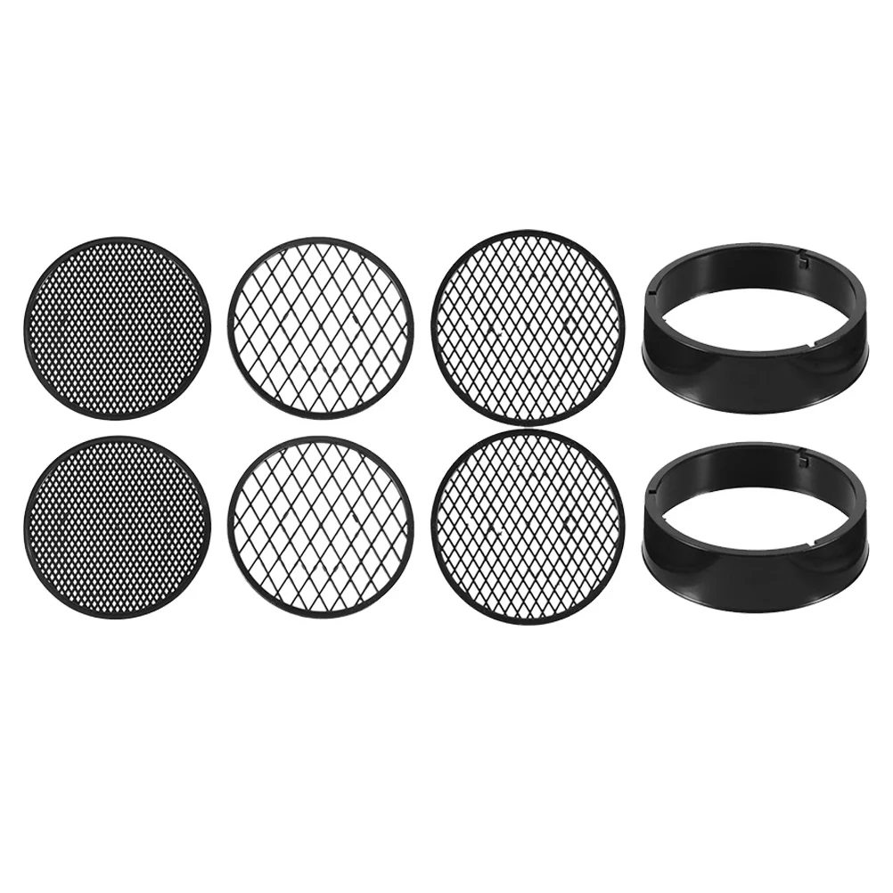 NUOLUX 2 Sets/8pcs Mesh Sifting Pan Garden Sieve Gardening Tool Riddle Soil Sieve Set
