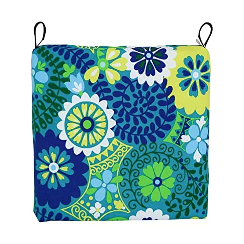 Indoor/Outdoor Chair Cushion, 16 x 16, Luxury Azure 4 Count