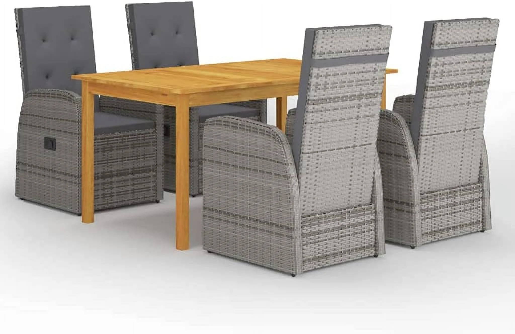 7 Piece Patio Dining Set Outdoor Dining Chairs Outdoor Patio Furniture Patio Furniture Set Patio Conversation Seat Small Kitchen Table Set Balcony Furniture for Homes Garden Backyard  Gra