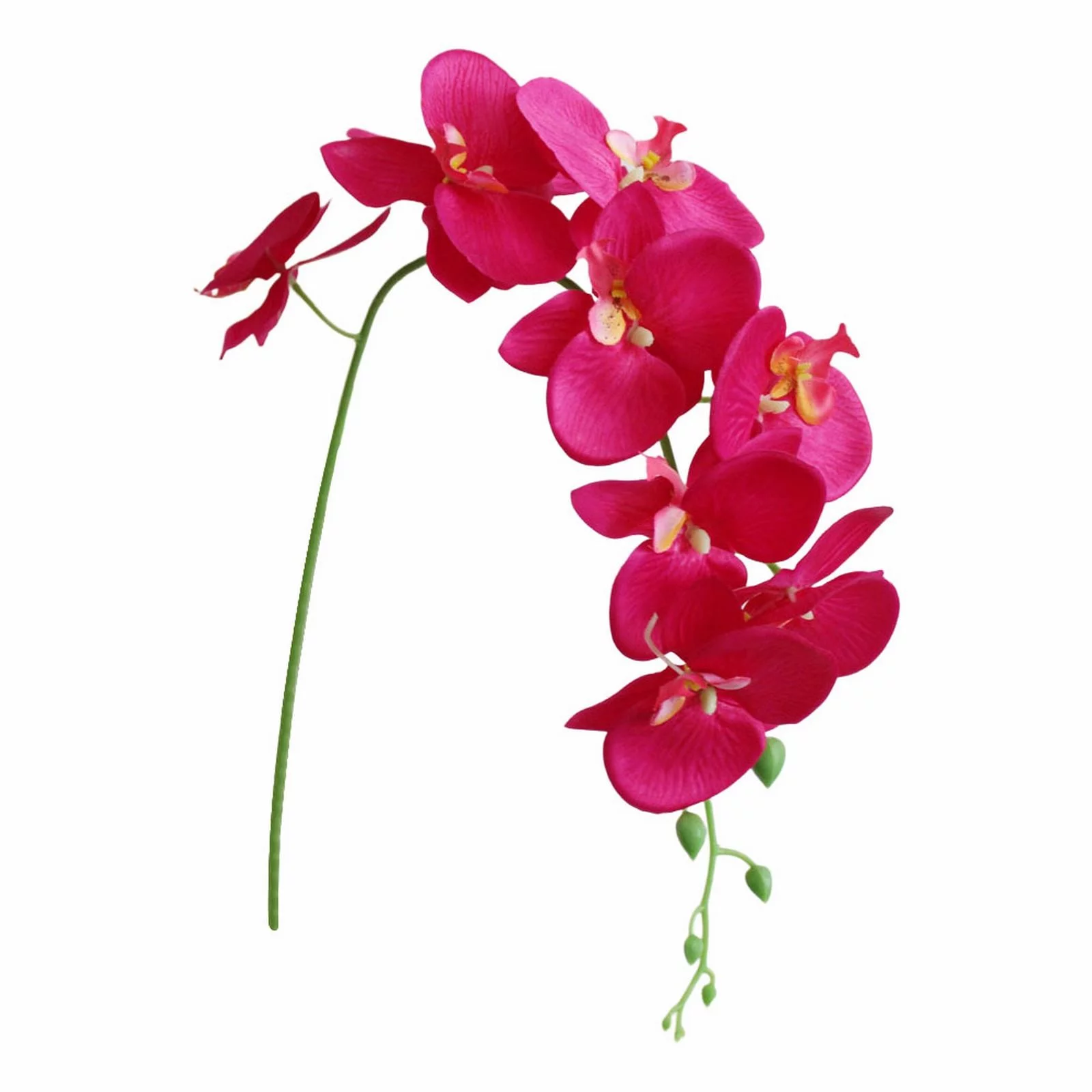 Yeetfub Fake Plants for Outdoors Indoor Flowers Faux Butterfly Orchid 1 Pc Real Double Branch Silk Flowers For Wedding Home Office Party Hotel Yard Decoration Restaurant Patio Festive Furnishing
