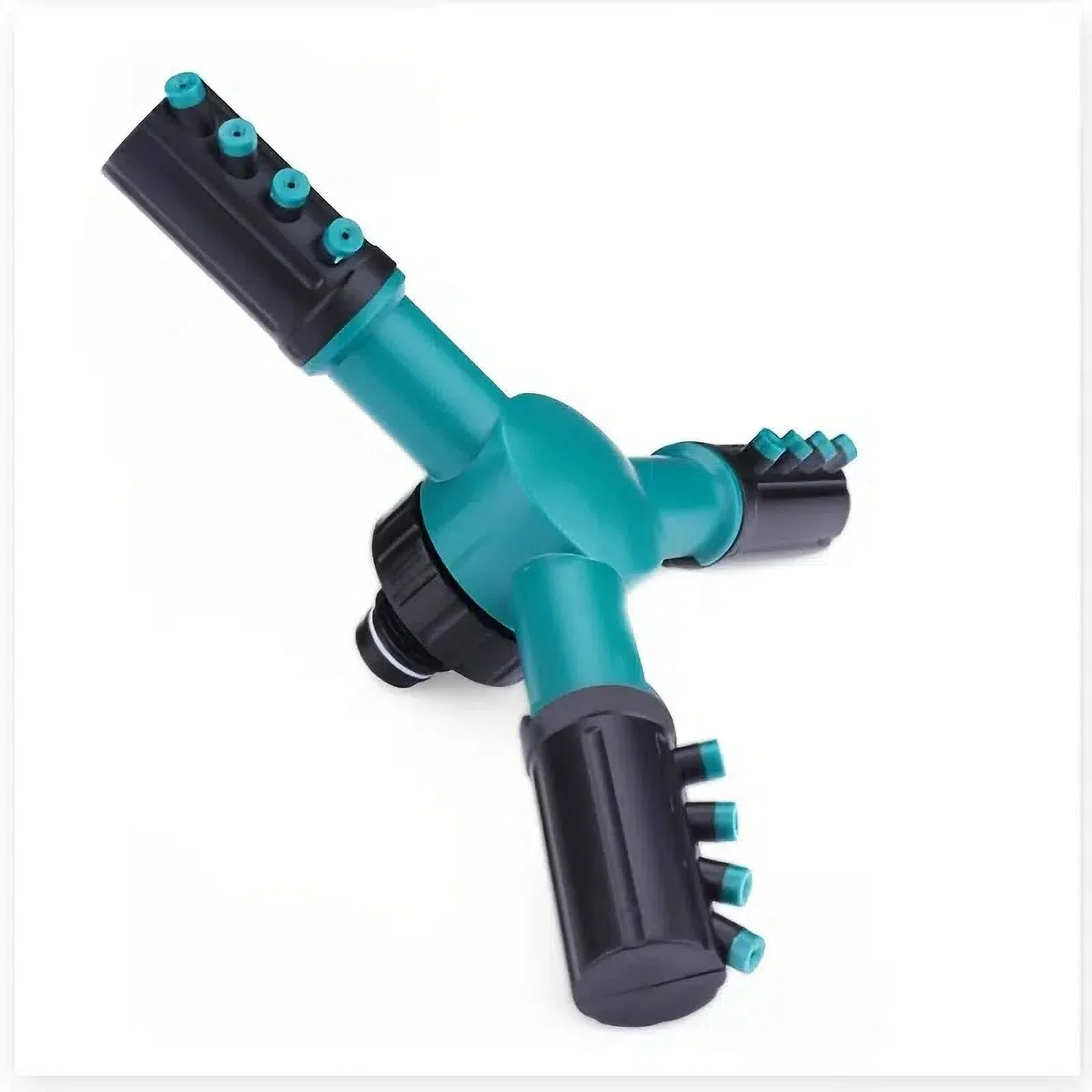 Lawn Sprinkler, Three Arms 360 Degrees Rotating Adjustable Garden Water Sprinkler Lawn Watering Irrigation Tool(Green)