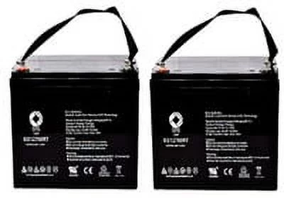 SPS Brand 12V 75Ah Replacement Battery (SG12750RT) for Lawn Mower (Terminal RT) (2 Pack)