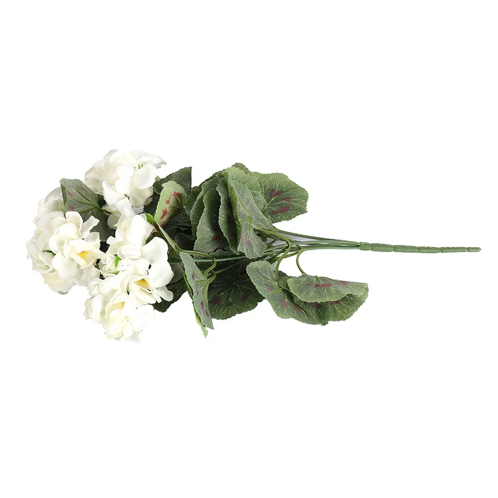 Sufanic Artificial Geranium Flowers Plant Artificial Plants Artificial Flower,White