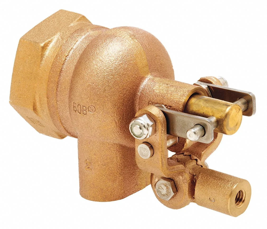 Bob Float Valve,2 in.,Pipe,Brass,FNPT R605T-2