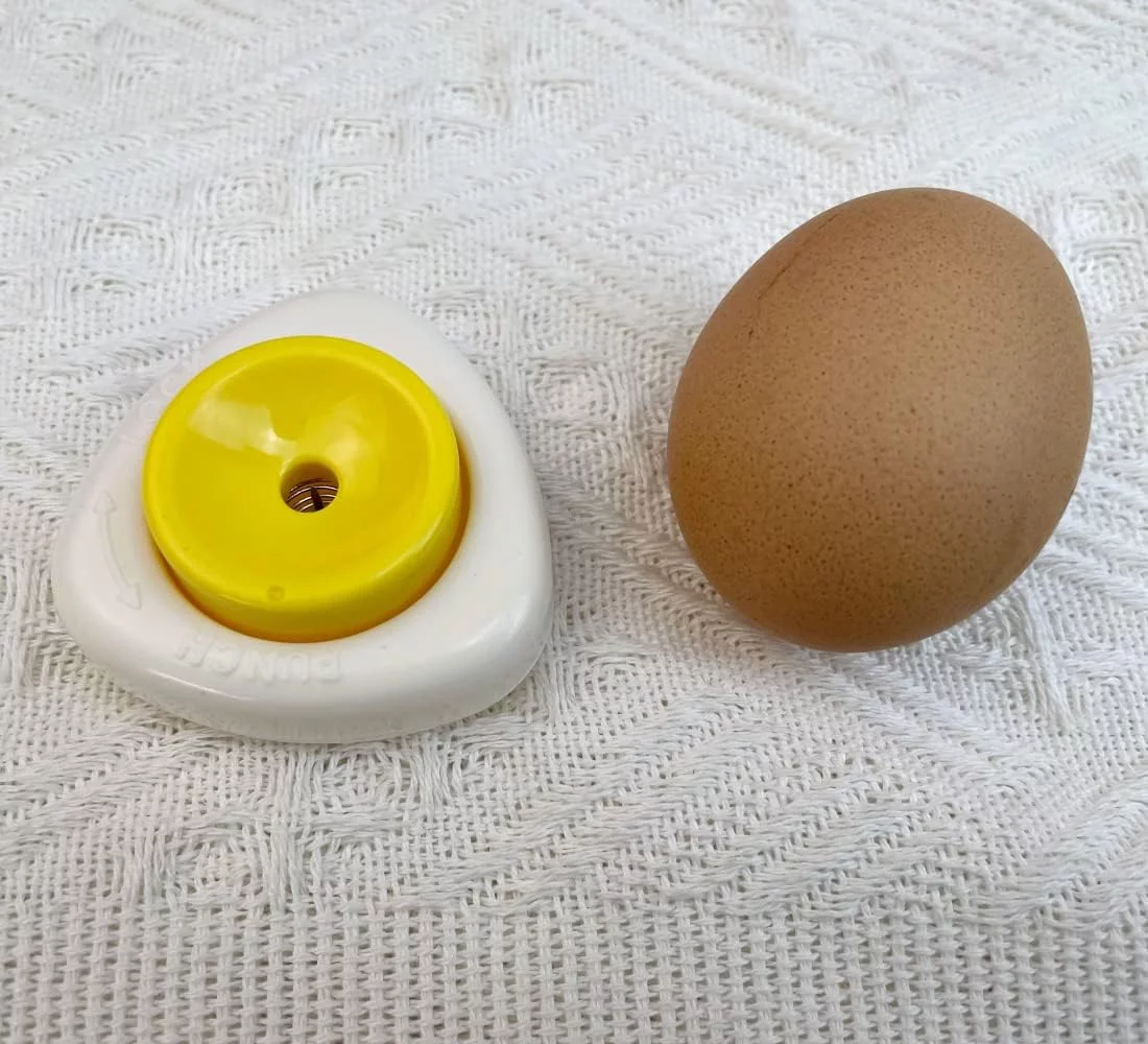 Stainless Steel Egg Piercer for Hard Boiled Eggs with Sturdy Base, Heavy Duty Egg Poker to Get Good Hard Boiled Eggs, Easy & Fast Egg Piercing Tool Great As Stocking Stuffers, Non-magenetic