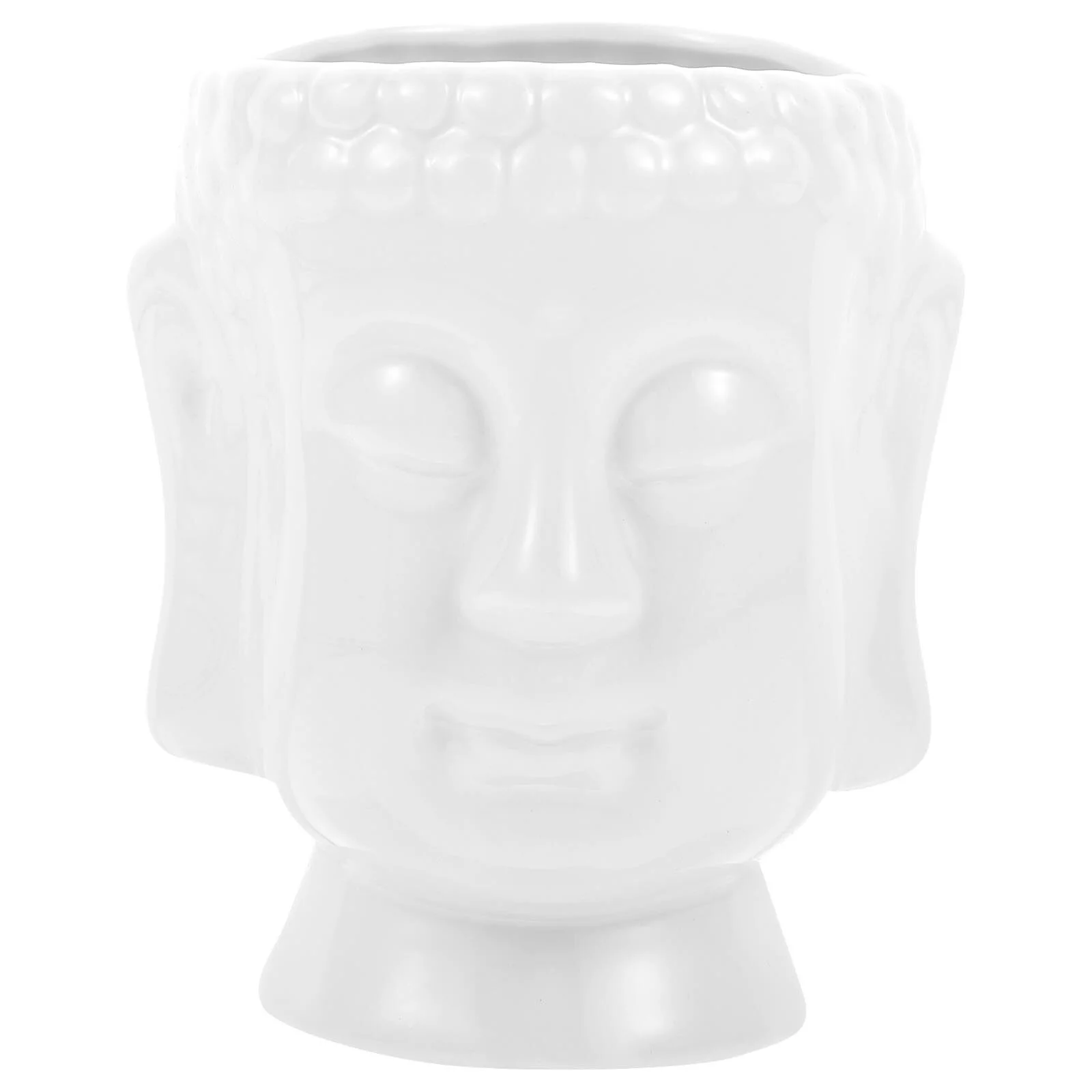 Guichaokj 1pc Creative Ceramic Flower Pot Creative Plants Gardening Pot for Home (White)