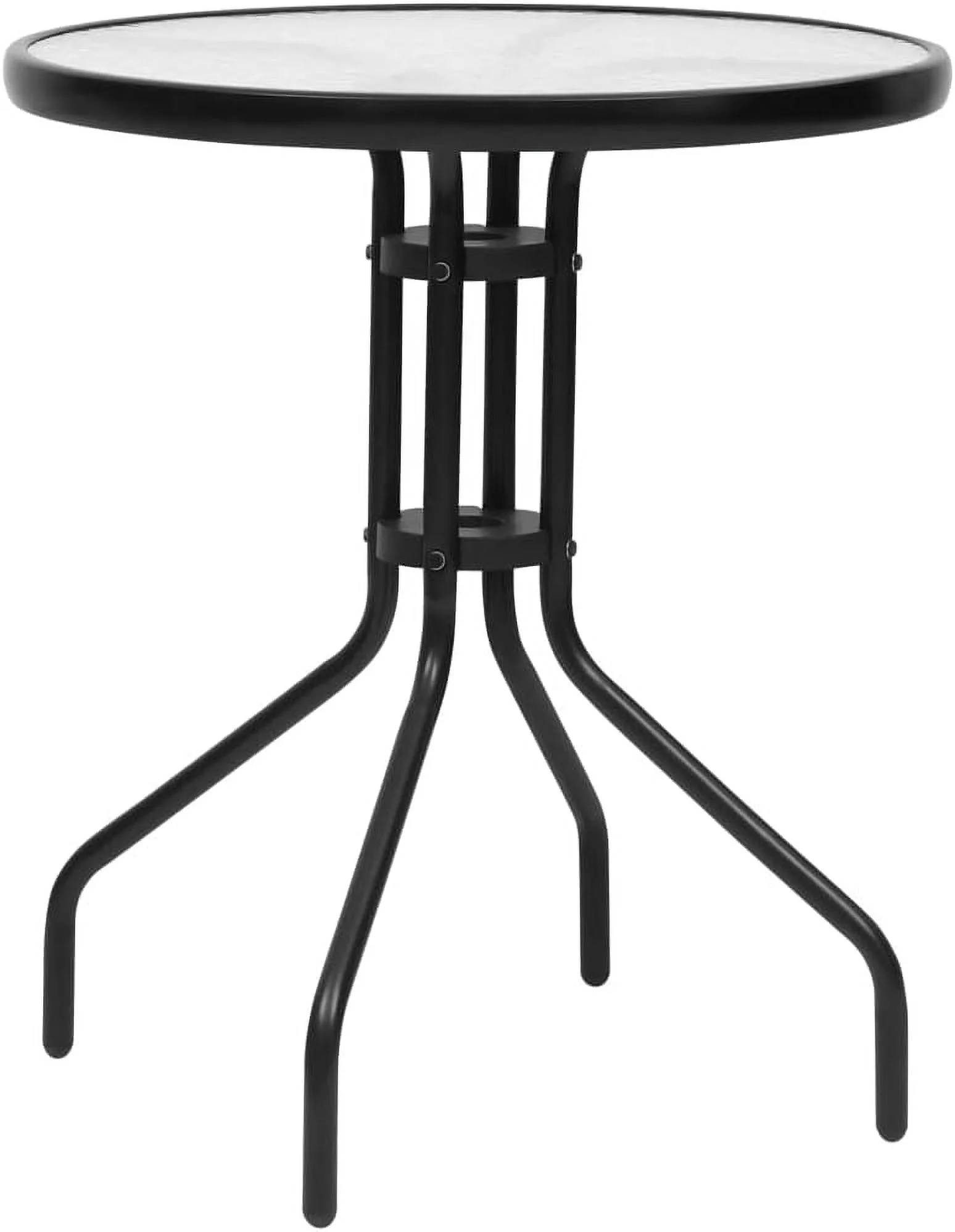 Furniture Sets 3-Piece Black Patio Dining Set with Outdoor Tables for Conversation and Dining in Outdoor Chairs