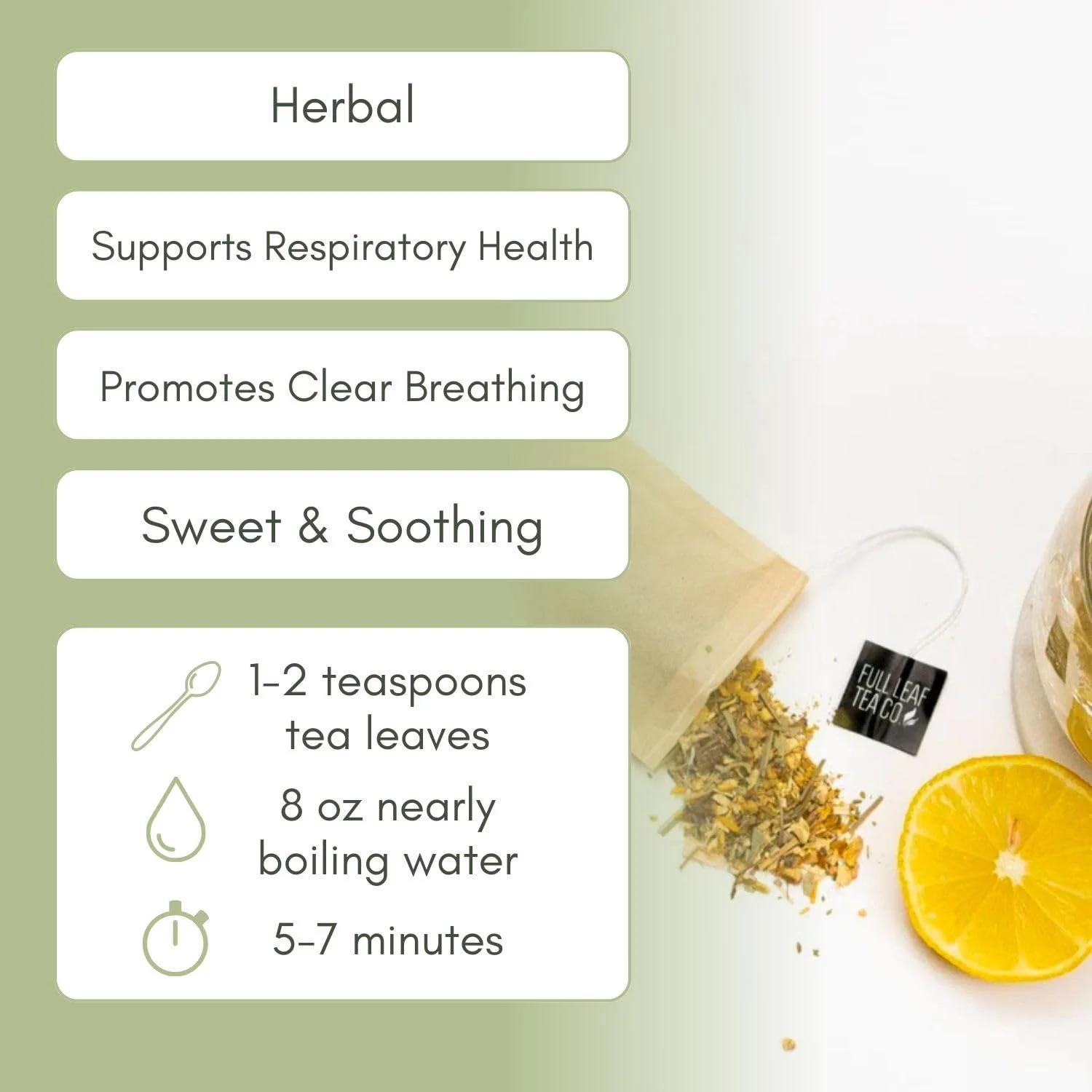 Organic Lung Health  - 1/2 Pound Bag (Approx. 120 Servings) | Supports Respiratory System