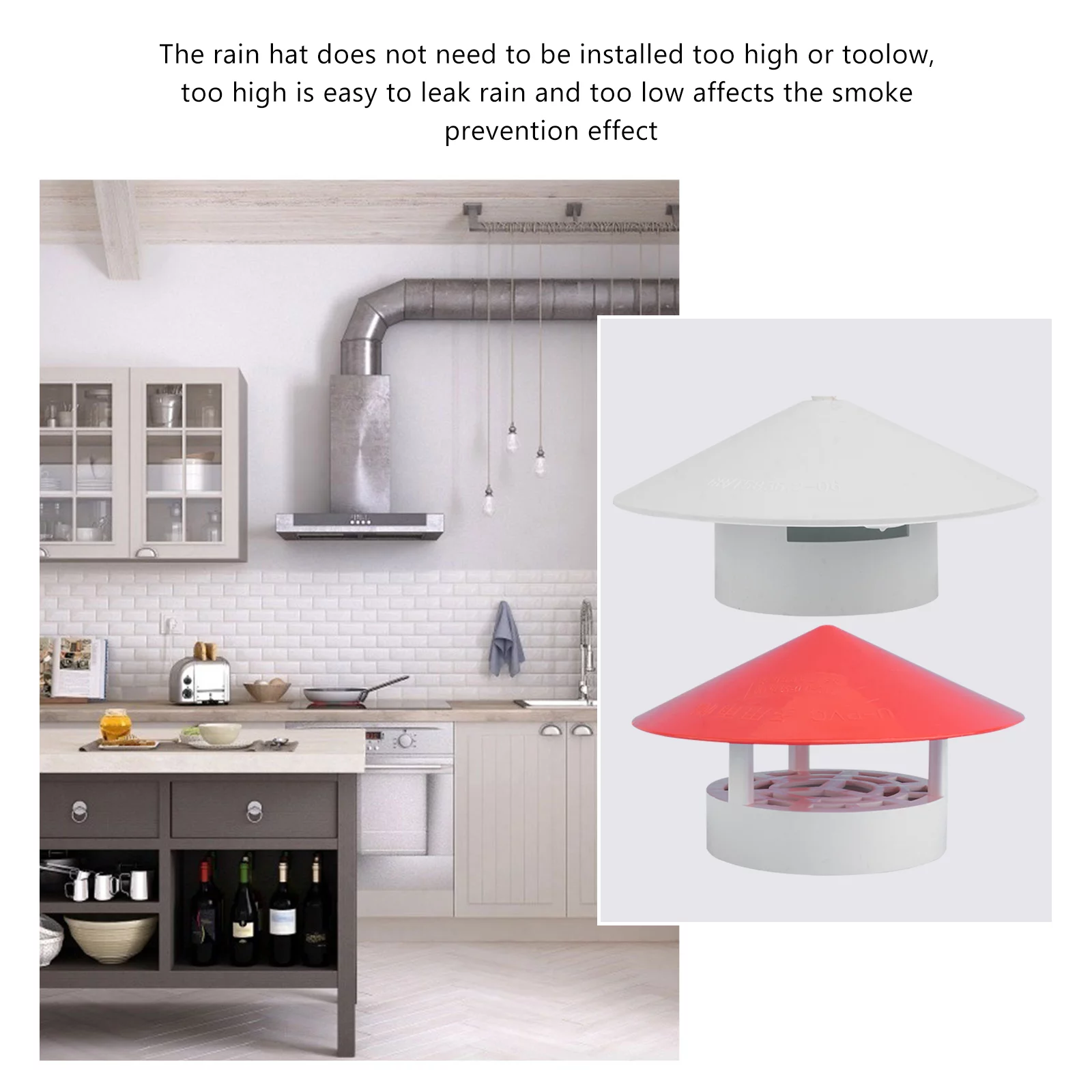 Gongxipen 1pc Chimney Rainproof Cover Smokestack Waterproof Smoke Funnel Rainproof