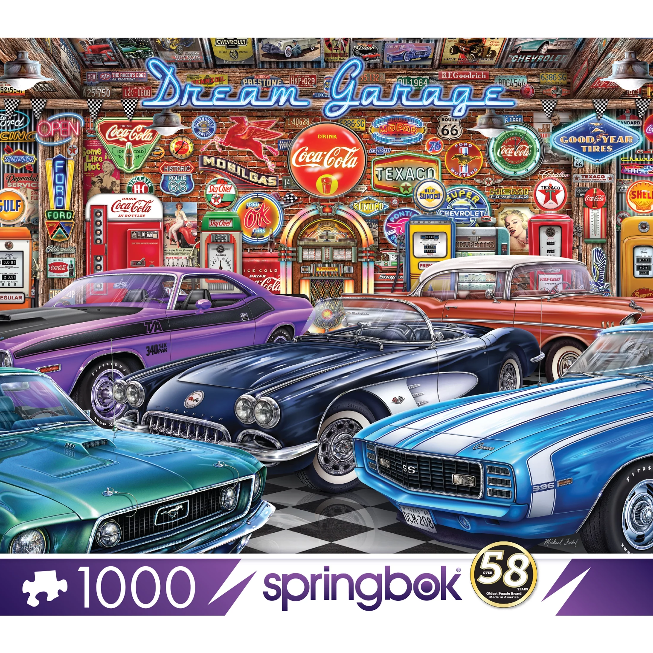 Dream Garage 1000 Piece Adult Jigsaw Puzzle By Springbok Puzzles