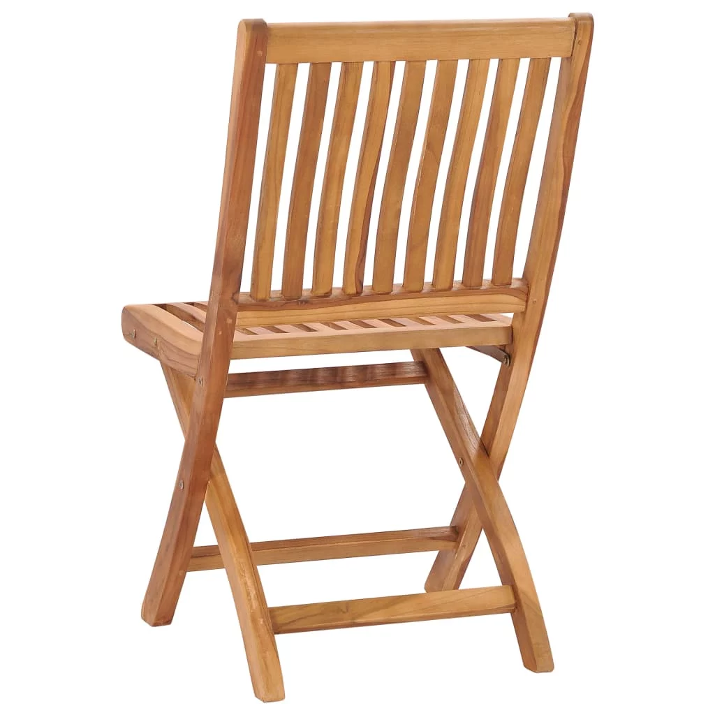 Dcenta Folding Patio Chairs 2 pcs Solid Teak Wood