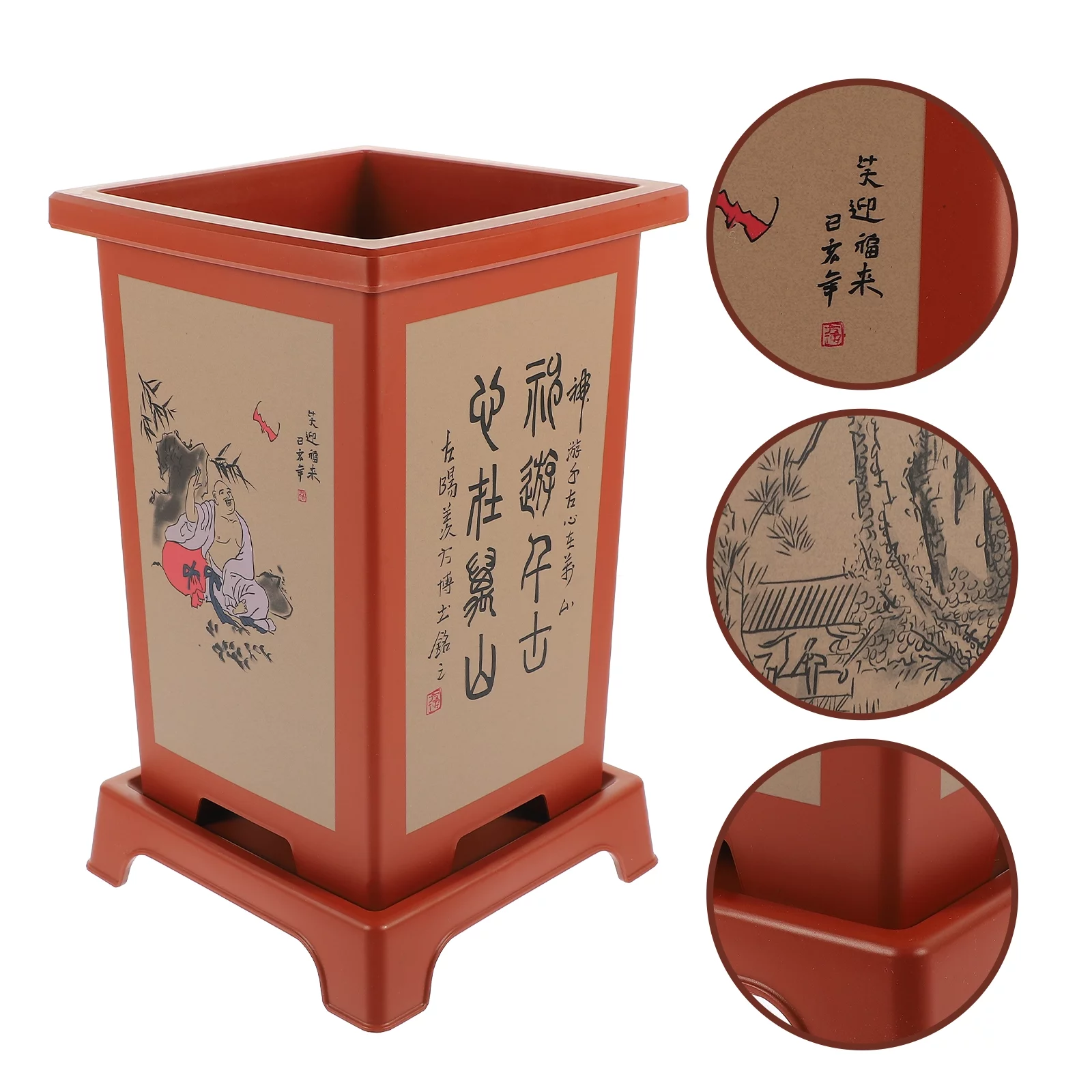 Gongxipen Orchid Plant Pot Plastic Plant Pot Nursery Planter Garden Flower Pot Container with Saucer