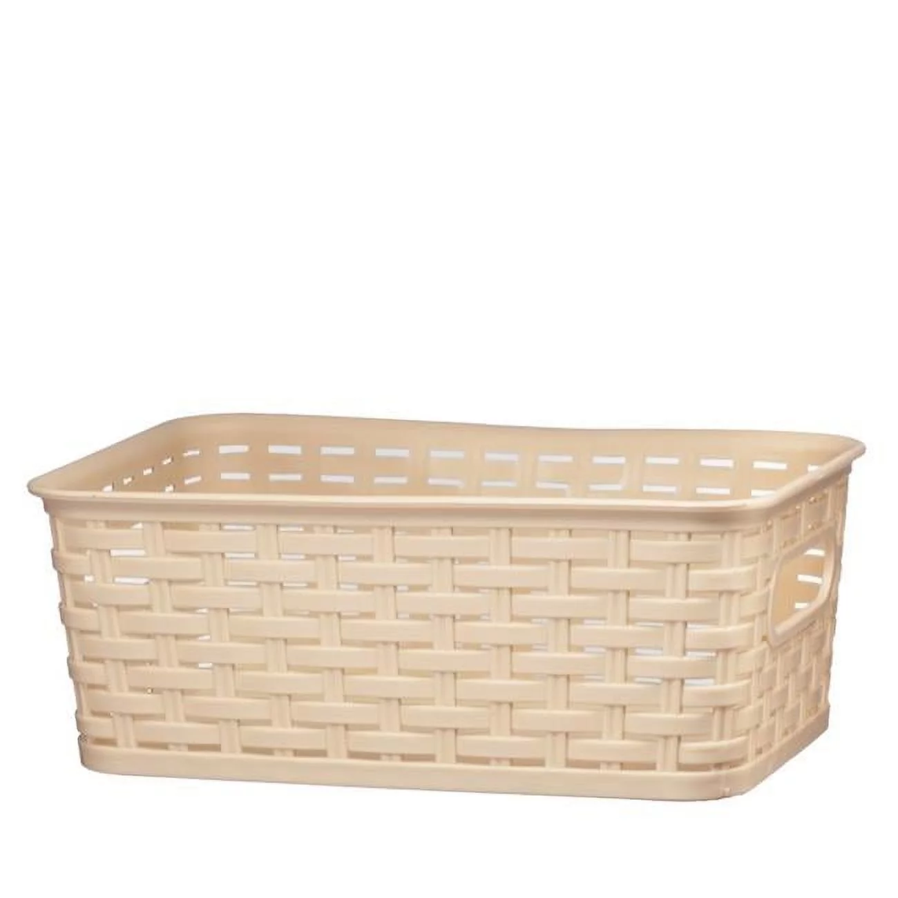 Nua Gifts 413 - LB Small Rattan Storage Basket  11.38 x 7.38 x 4.25 in. - Light Brown