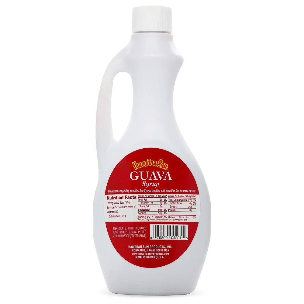 Hawaiian Sun Guava Fruit Syrup From Hawaii