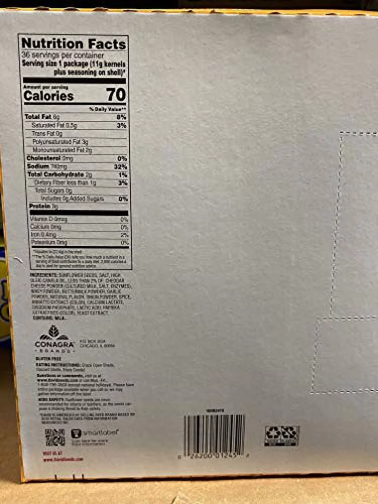 Sunflower Seeds Nacho ( 2 Box Deal ) 30Cents 36Ct/.8-Oz Bags 72 Bags ( From Candy World)