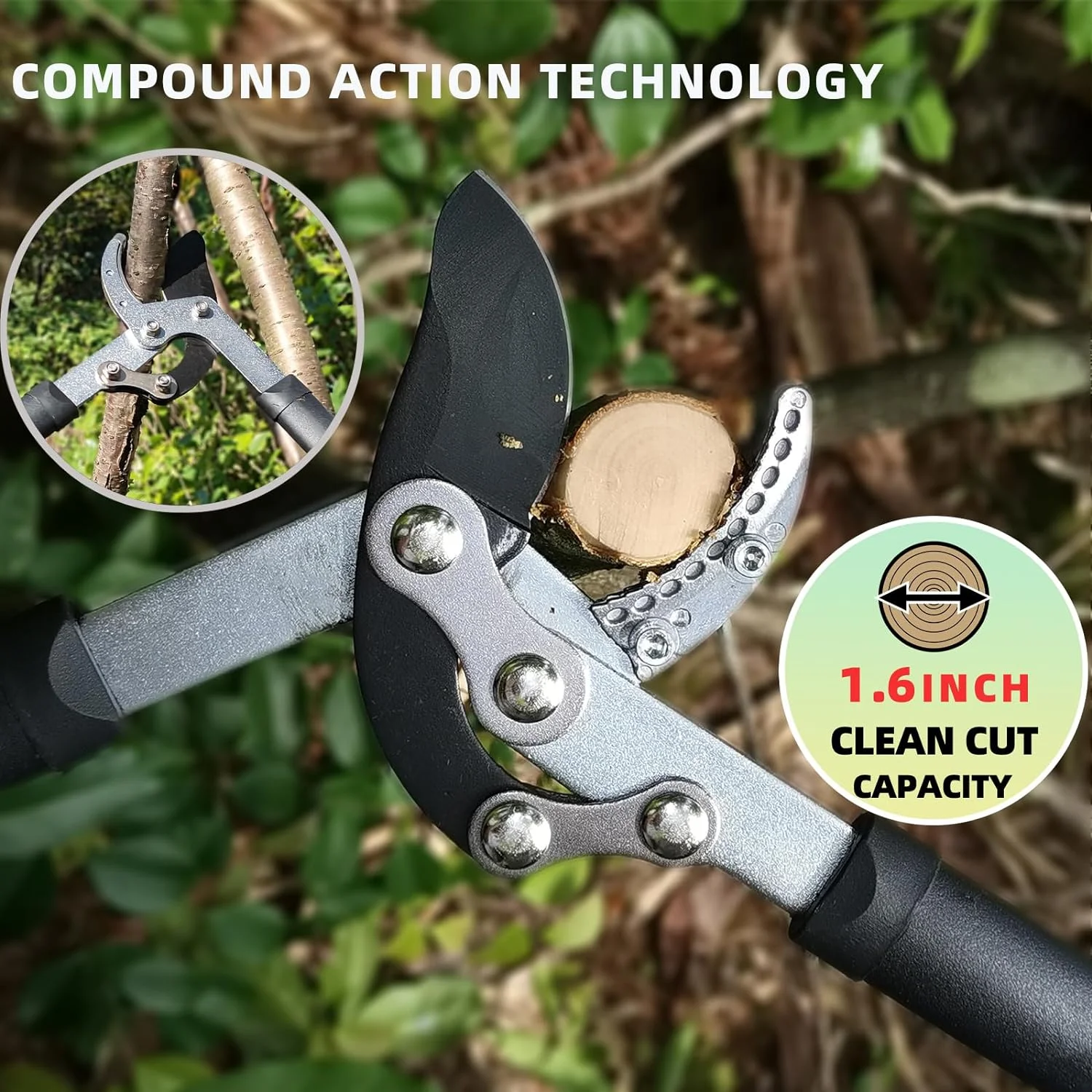 Loppers Hedge Shears & Pruners Combo Set 3-Piece Hedge Clippers, Heavy Duty Tree & Shrub Care Kit for Yard, Lawn & Garden, Professional Branch Cutter Tree Trimmer for Indoor & Outdoor Gardening