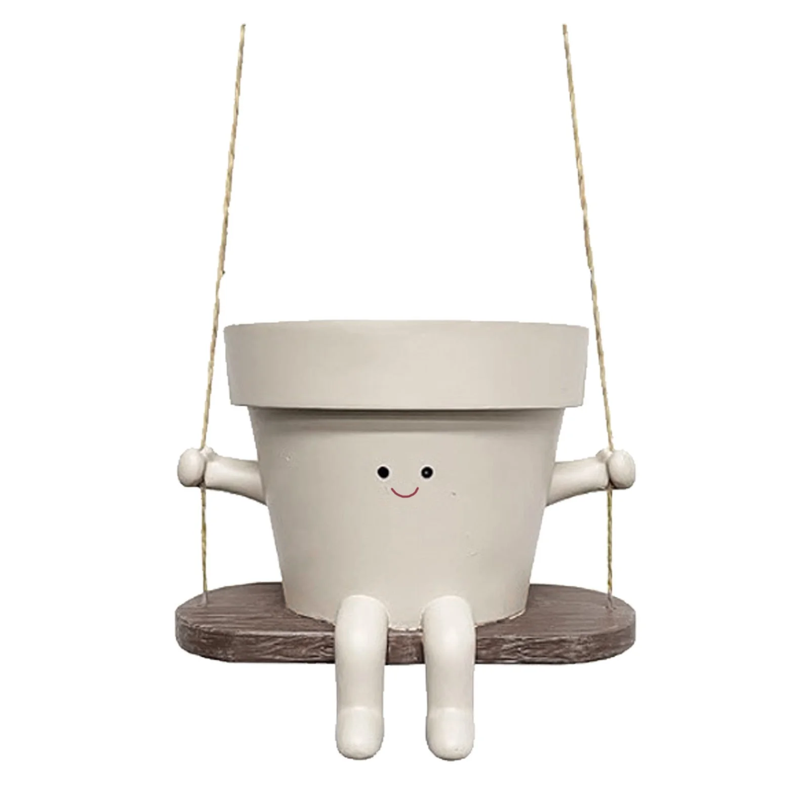 Potted Artificial Outdoor Swing Face Planter Pots Wall Hanging Head Planters Face Resin Flower Pot Creative Succulents Pot For Indoor Outdoor Home Decor & Gifts