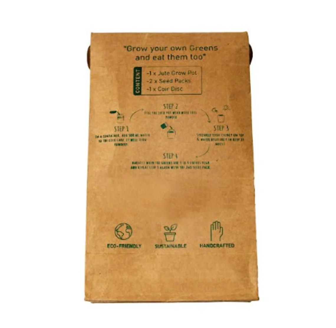 Eco Friendly D.I.Y Grow Kit - 5 Pc Set Jute Planter Set - Seed kit + Planter Pot - Sustainable Gift