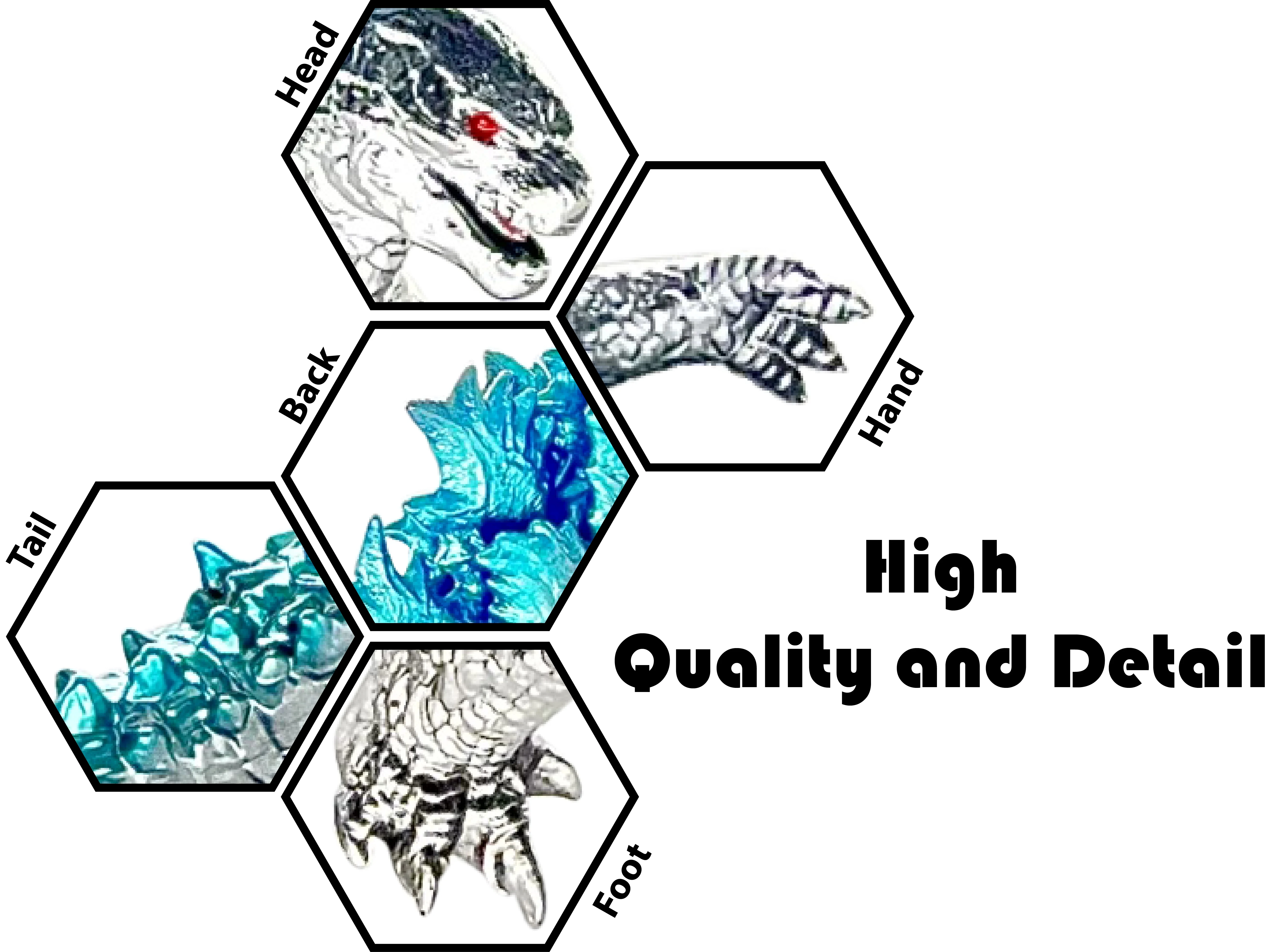 TwCare Godzilla vs. Kong Toy Action Figure: King of The Monsters, Movie Series Movable Joints Soft Vinyl, Travel Bag