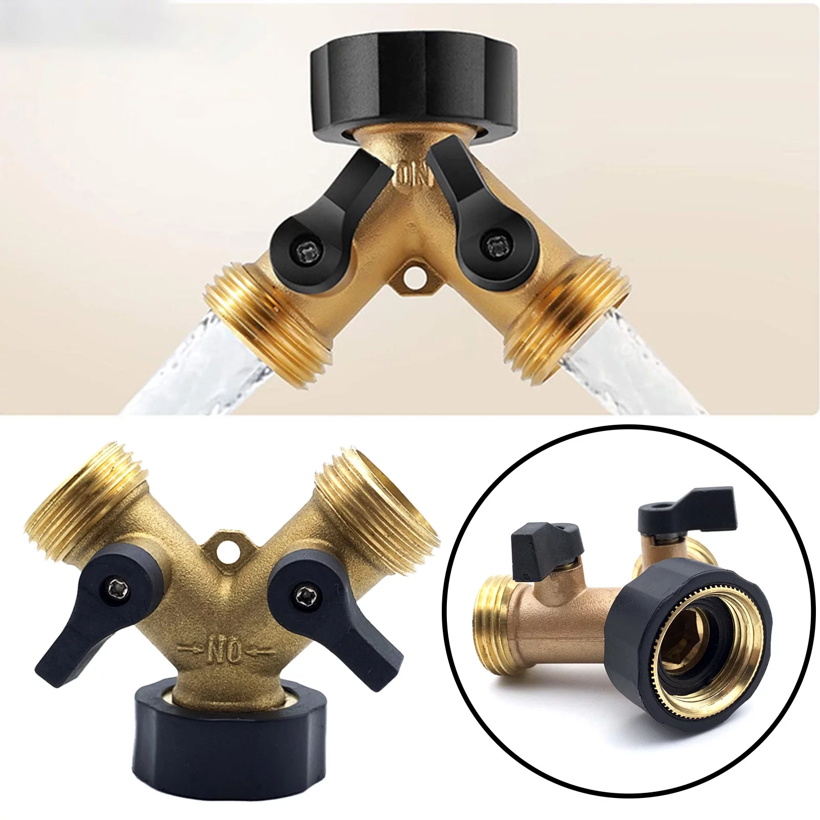 Garden Ball Garden Faucet Three Way Hose Brass Diverter Water Pipe One Minute Two Y Double Way Irrigation System Irrigation Irrigation Timer Irrigation Tubing Irrigation Hose Irrigation System Pods