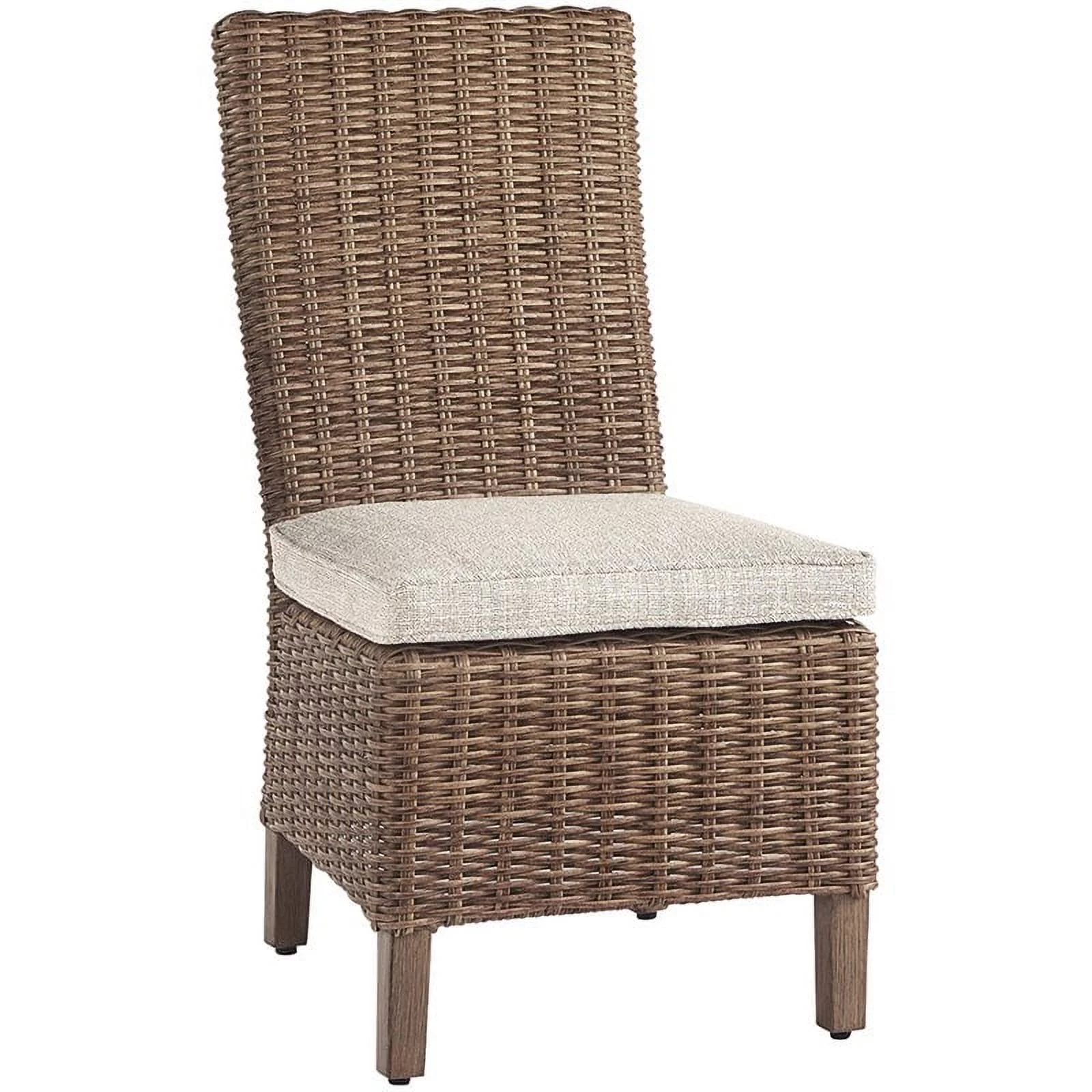 Bowery Hill Patio Dining Side Chair in Beige
