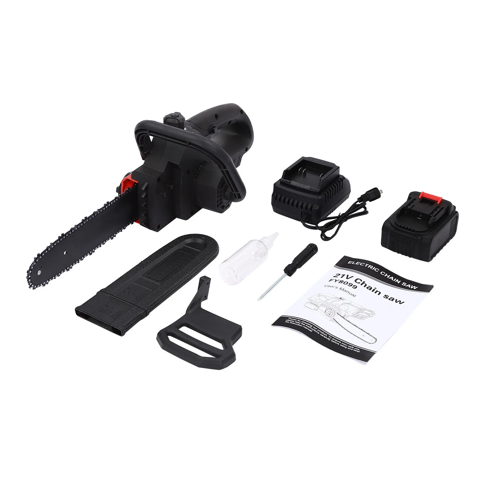 10＂Mini Handheld Electric Chainsaw Cordless Chain Saw Wood Cutter Rechargeable Chainsaw