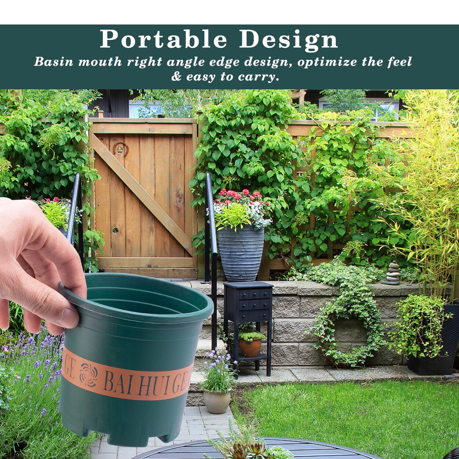 Gallon Plant Grow Bags Thickened Nonwoven Fabric Pots Nursery Container Soil Bag