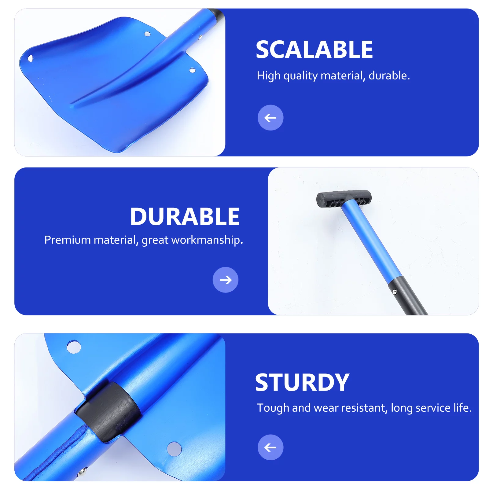 Ice Scraper Folding Car Snow Shovel Removal Tool Trunk Telescopic Windshield Disaster Prevention Vehicle Winter