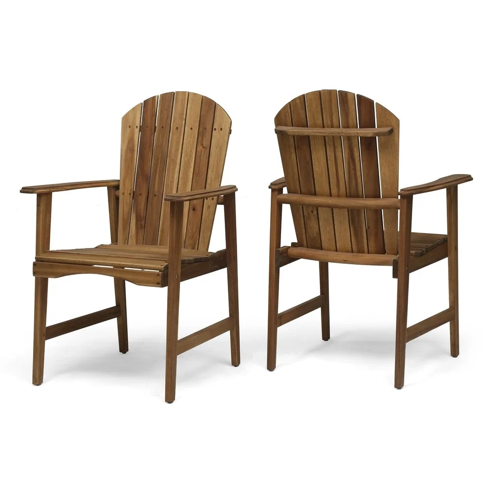 Christopher Knight Home  Malibu Acacia-wood Adirondack Outdoor Dining Chairs (Set of 2)