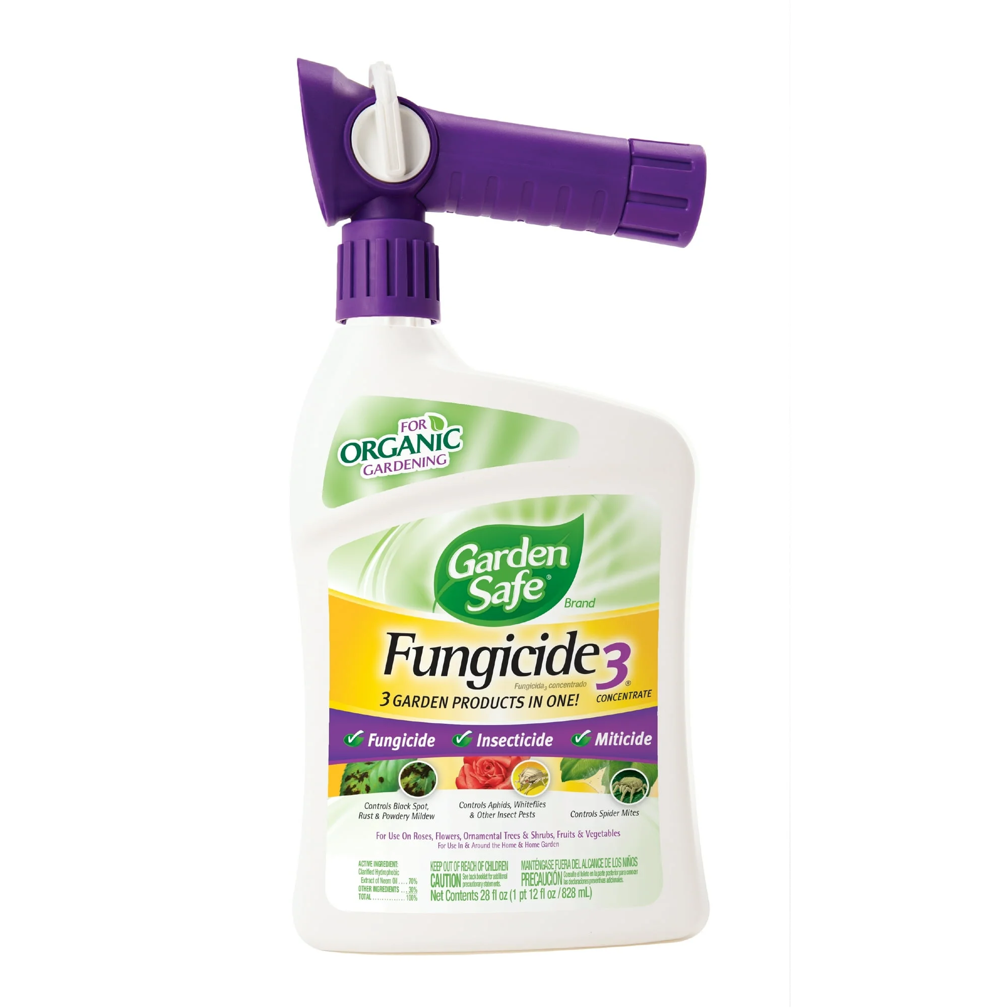 Garden Safe Fungicide 3 Concentrater, 28 oz, Controls Fungus & Insects ( 2 Packs )