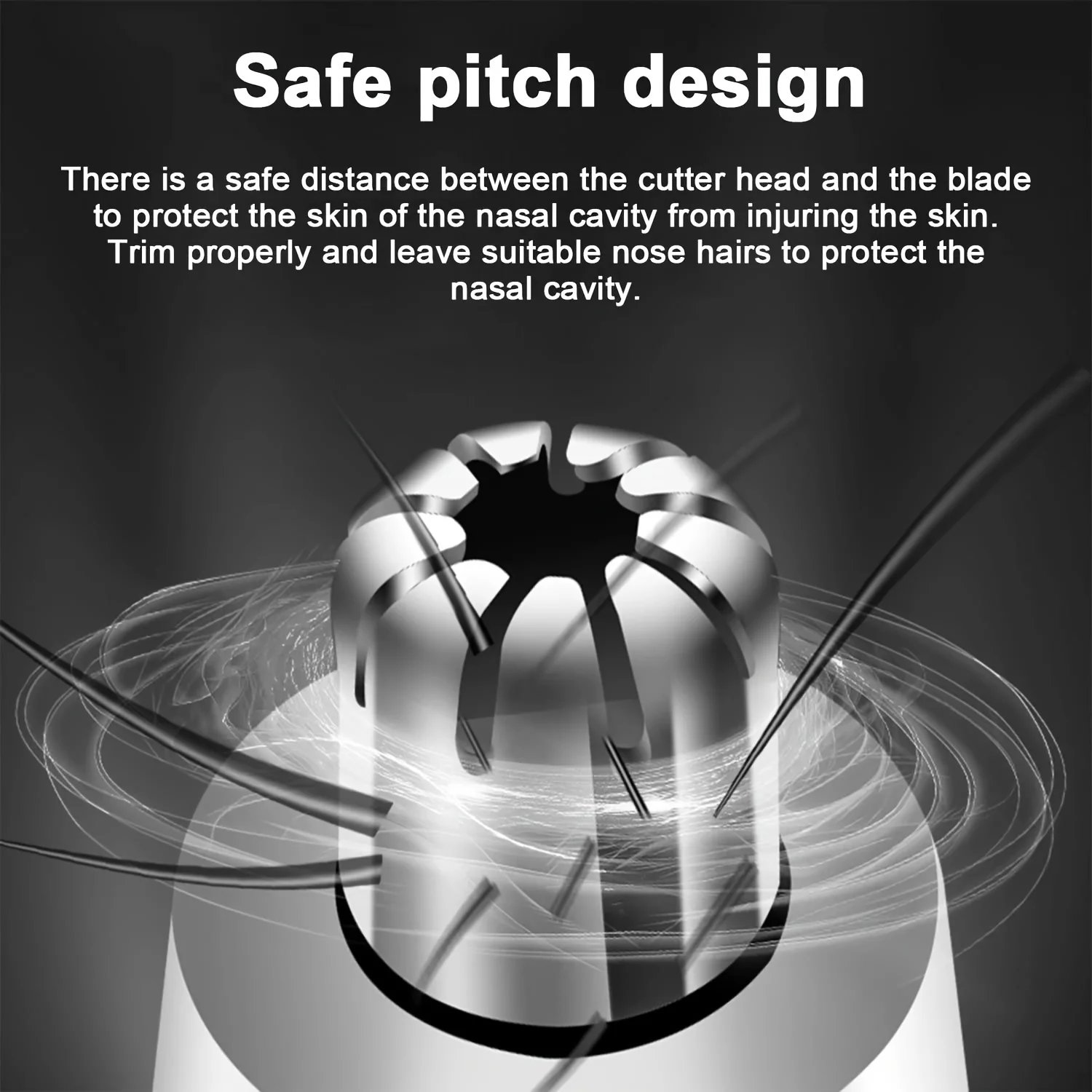 1PC Electric Nose Hair Trimmer, Professional Painless Nose And Ear Hair Trimmer For Women Men Waterproof Stainless Steel Head Dual Edge Blades Nose Hair Remover Mute Efficient Easy Cleansing