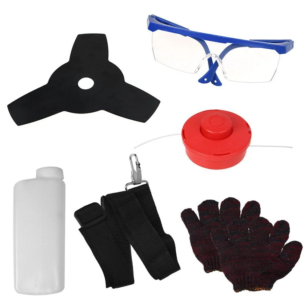 Straight Shaft String Gas Trimmer 2 Stroke 52 CC Weed Grass Eater Brush Cutter