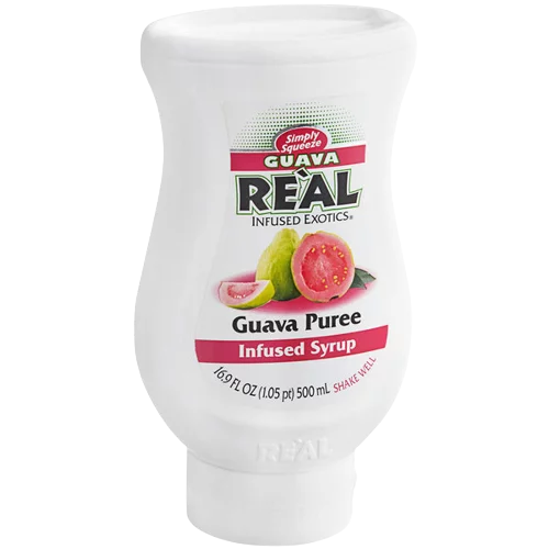 Real 16.9 fl. oz. Guava Puree Infused Syrup