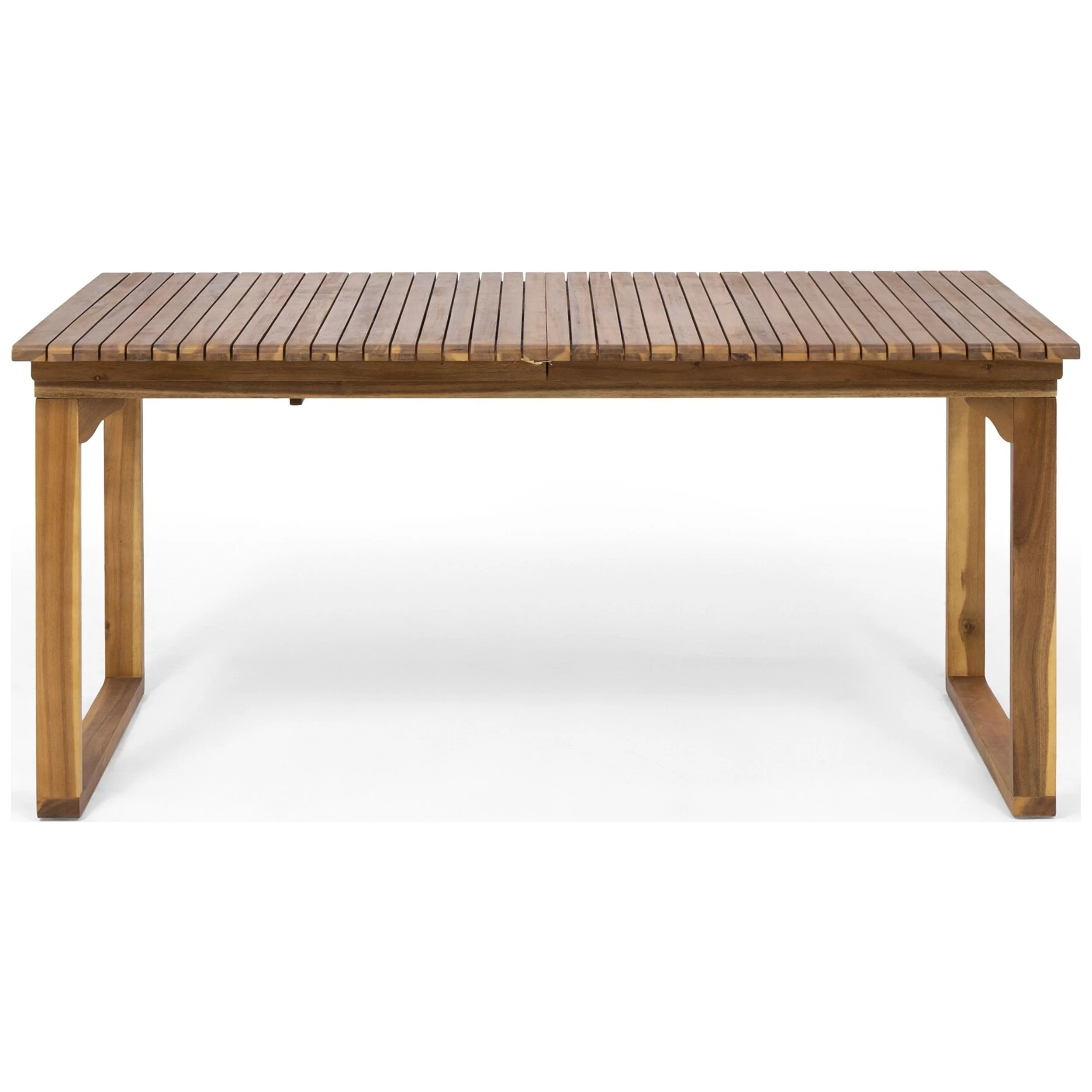 Christopher Knight Home Sorrento Acacia Wood 9-piece Expandable Table Outdoor Dining Set by  Brown Patina Finish+Cream