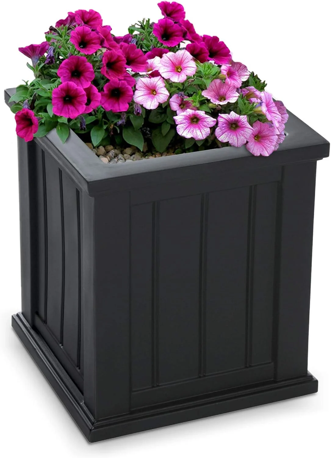 4837-B Cape Cod Planter, 16X16, Black