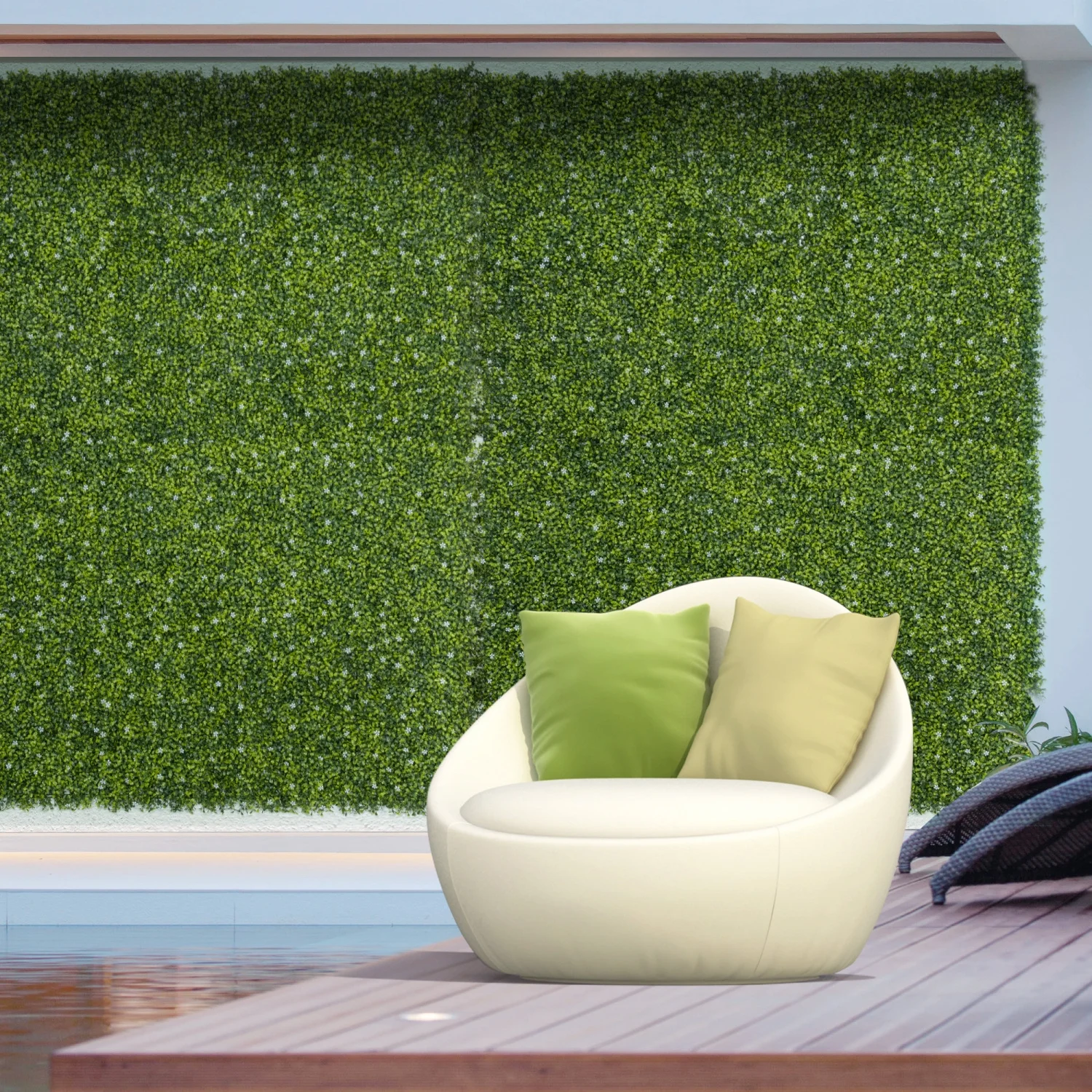 TJCGDTY Artificial Grass Wall Panel Backdrop  12 20” x 20” Boxwood UV Protection Privacy Coverage Panels for Indoor &   Wall & Fence Covering   Leaf & Flowers