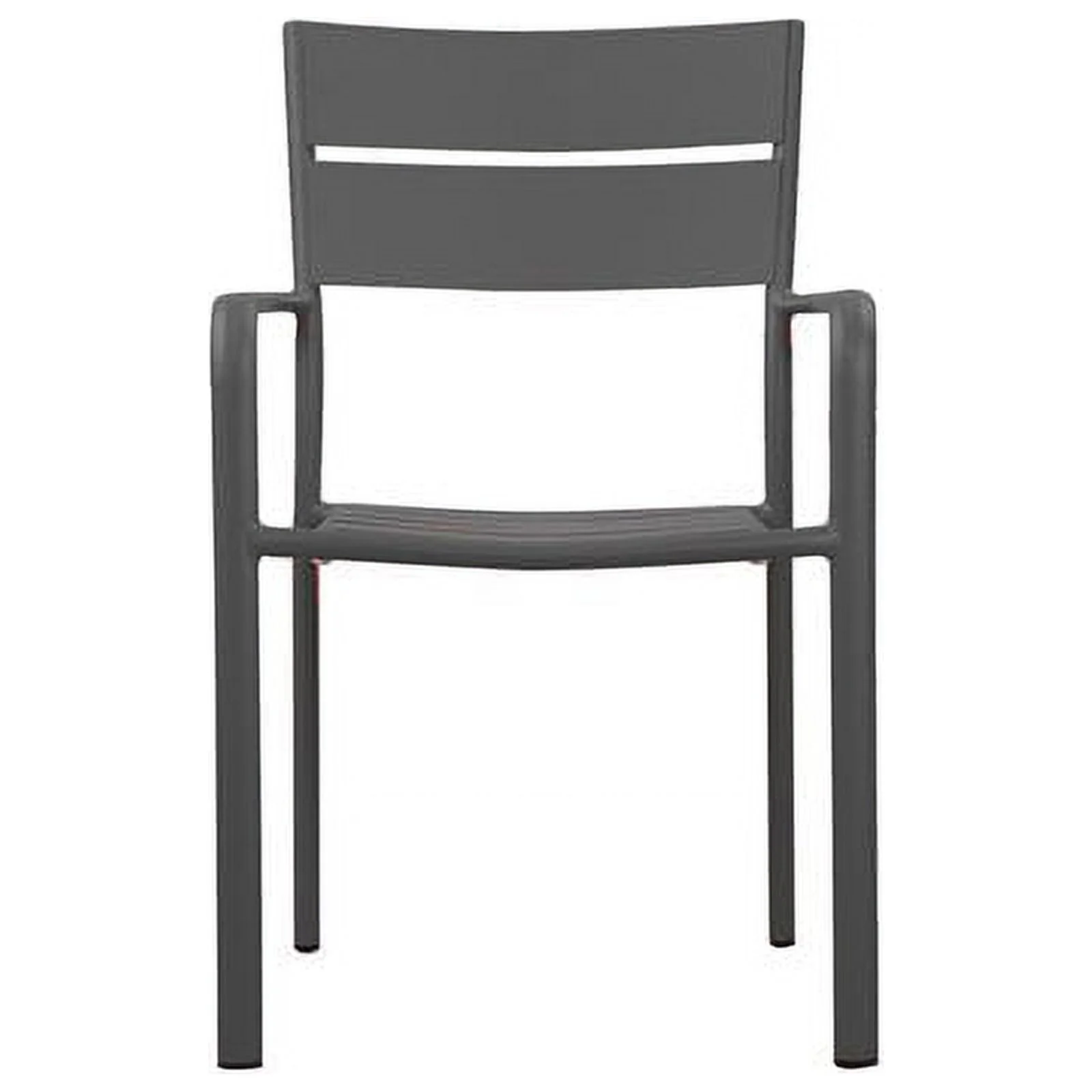 Pangea Home Miami 7-piece Modern Aluminum Frame Patio Dining Set in Gray