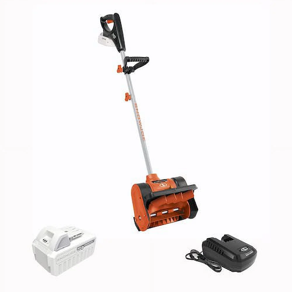 Restored Premium Snow Joe 24V-SS12-XR-ORG 24-Volt iON+ Cordless Snow Shovel Kit | 12-inch | W/ 5.0-Ah Battery + Charger (ORANGE) (Refurbished)