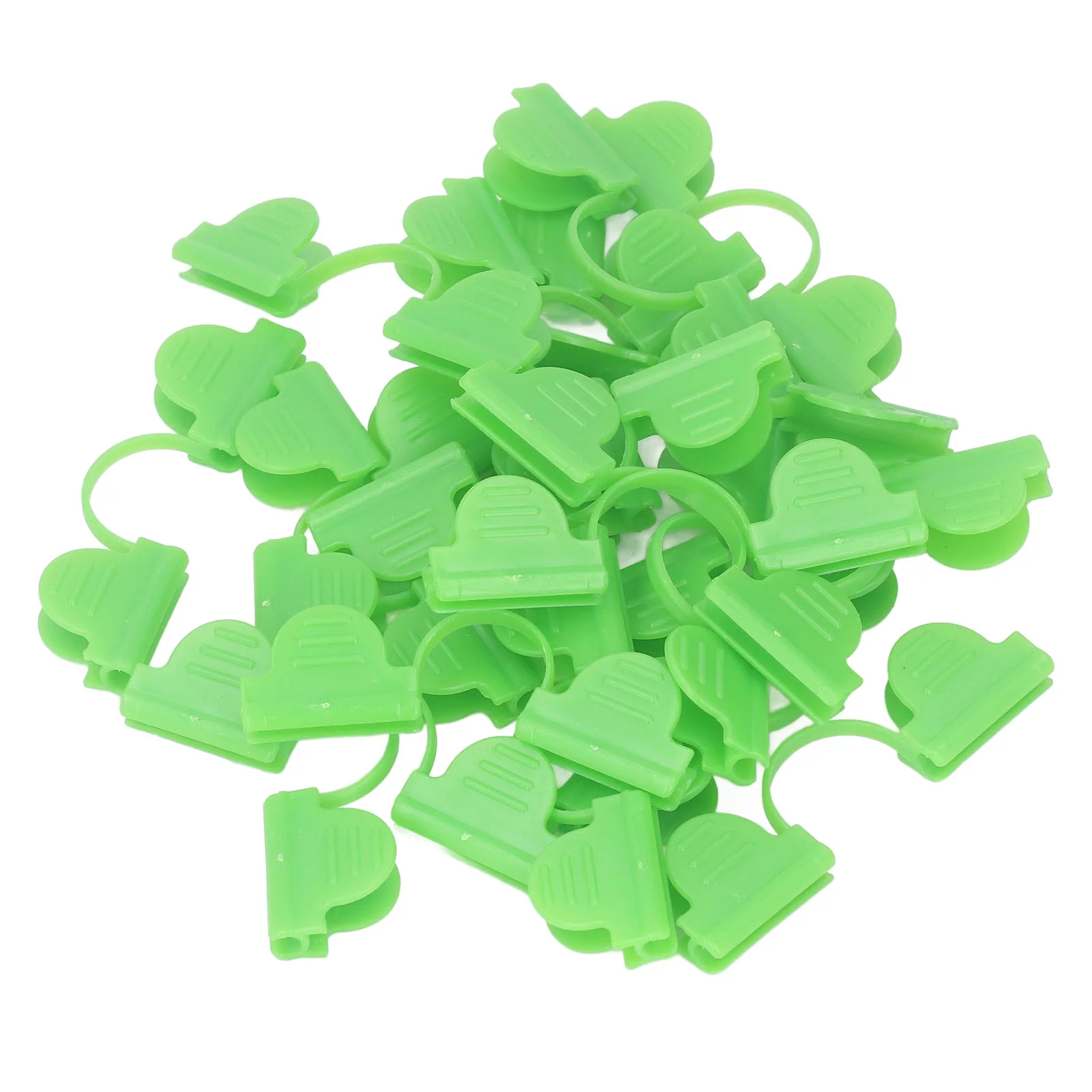 Verdant Touch Shading Garden Hoop Greenhouse Clip 100PCS Greenhouse Clamp Plastic Double Head Shading Garden Hoop Greenhouse Clip Fiberglass Gardening Supplies 5mm Light Green