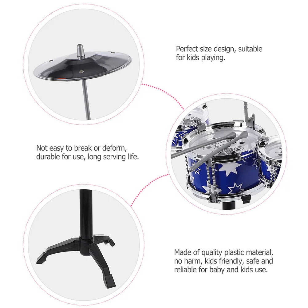 NUOLUX 1 Set Kids Drum Set Educational Toys Simulation Drum Set Kids Playset Drum Toys