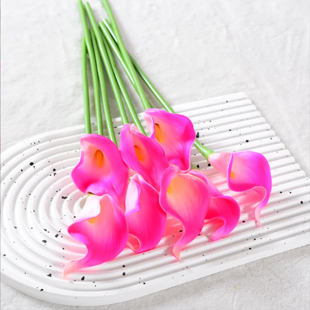 Nvzi -b 12pcs Calla Lily Artificial Flowers, Fake flowers, Flores Artificiales Para, Wedding Decor
