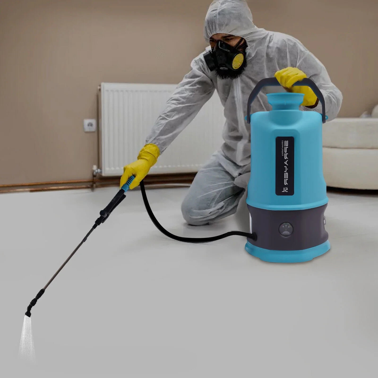 Miumaeov 3.2 Gallon Battery Powered Sprayer Garden Sprayer & Weed Sprayer with Adjustable Sprayer Wand and Multiple Nozzles