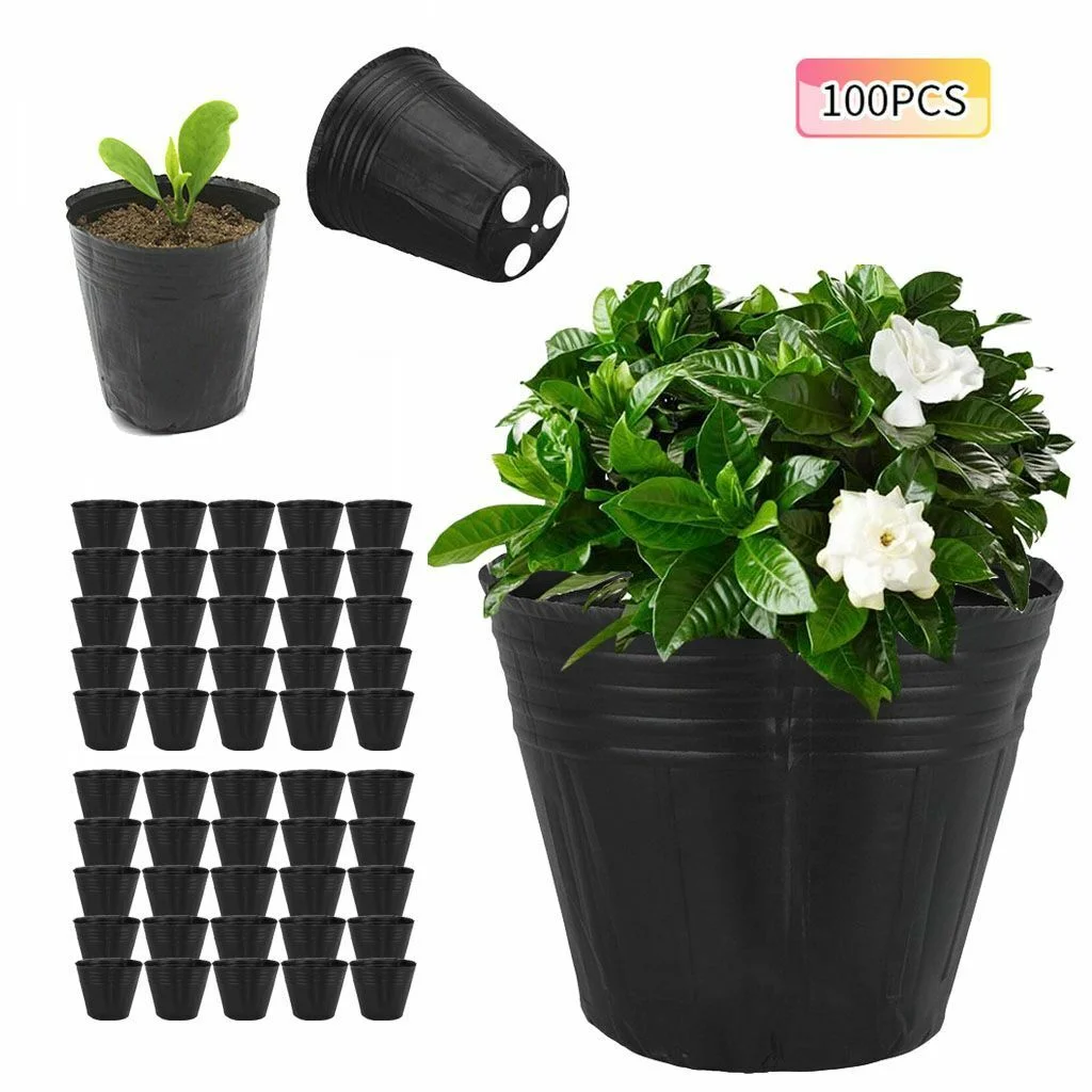 Lot Garden Plant Pots Seedlings Nutrition Cup Nursery Pot Bowl Plastic 2.6-3.5in