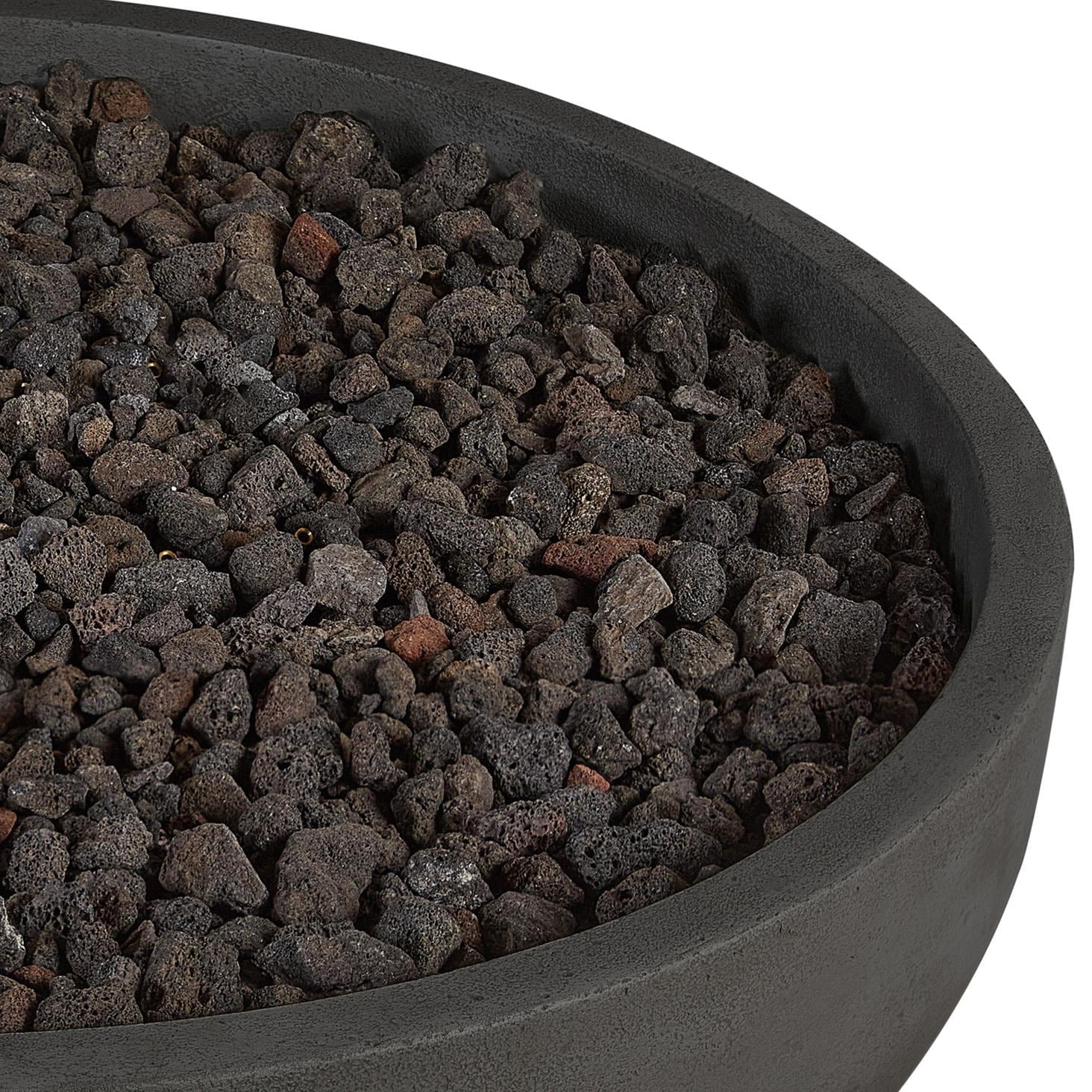 Grand Lake 48 Inch Round Concrete Natural Gas Fire Bowl in Gray By BBQGuys Signature