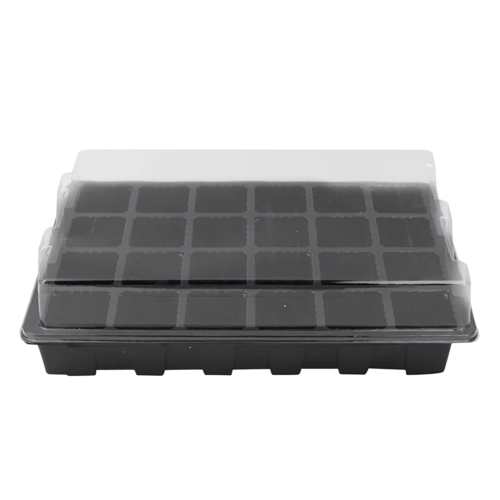 24 Cells Seed Trays Seedling Starter Tray, Humidity Adjustable Plant Starter Kit with Dome and Base Greenhouse Grow Trays Mini Propagator for Seeds Growing Starting