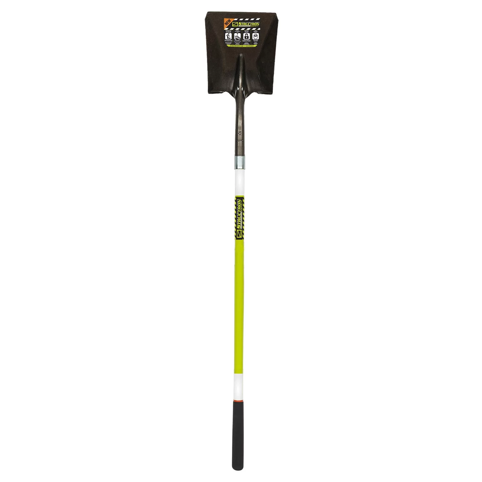 Seymour-Structron 49751 48 in. Safety Green Fiberglass Handle Square Point Shovel