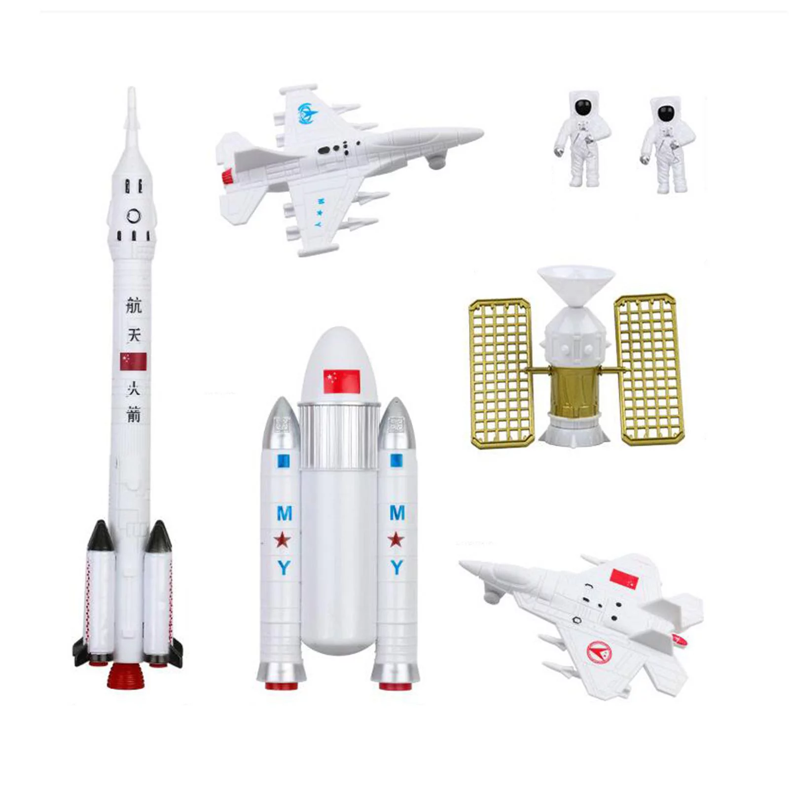 7Pcs Kids Space Toys Space Exploration Kindergarten Boys Girls Space Playset
