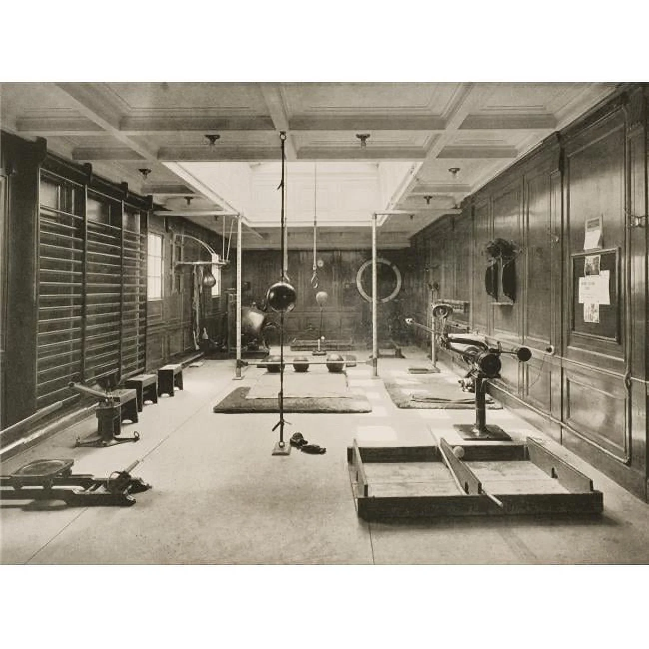 Cunard Line Promotional Brochure for Berengaria Circa 1930 The Gymnasium Poster Print, Large - 32 x 24